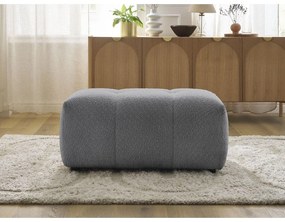 Szary podnóżek z materiału bouclé Roxelane – Bobochic Paris