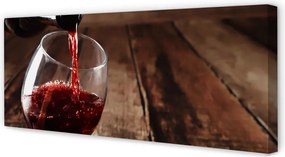 Obraz na płótnie Degustacja Wina Na Drewnie