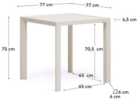 Aluminiowy stół ogrodowy 77x77 cm Culip – Kave Home