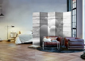 Parawan jednostronny 3D 225x172 cm 5-częściowy czarny ARTGEIST B