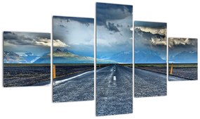 Obraz drogi podczas burzy (125x70 cm)