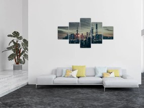Obraz miasta o zmierzchu (125x70 cm)
