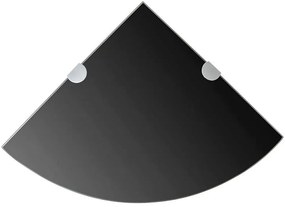 Czarna szklana półka narożna D4-K83