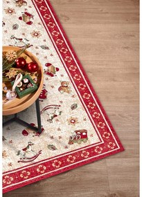 Czerwony dywan z mieszanki bawełny ze świątecznym motywem 160x230 cm Toy's Delight Red Christmas – Villeroy&amp;Boch