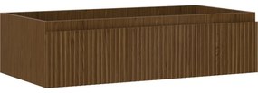 Mexen Rivel szafka łazienkowa podumywalkowa 90 cm, 1 szuflada, ryflowana , orzech - 91A20-09023-1-BF86