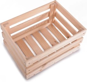 Drewniany pojemnik w naturalnym kolorze 42x29x22 cm Apple Box – Rojaplast