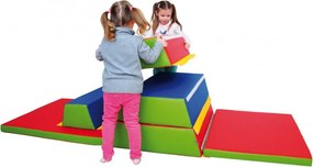 Piankowa skrzynia gimnastyczna z materacami Creatino, 6 elementów