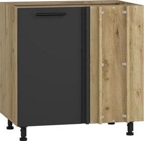Kuchenna szafka narożna dąb craft + antracyt D4-R79