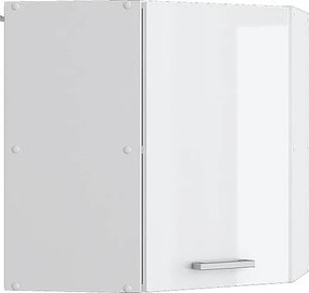 Szafka wisząca narożna biały wysoki połysk 57x34.1x60 r-line