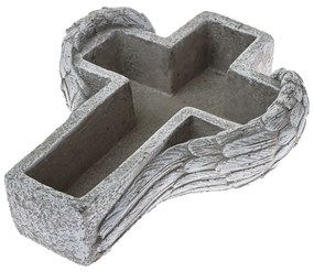 Dekoracja pogrzebowa Doniczka betonowa Krzyż, 21,5 x 6,5 x 17,5 cm