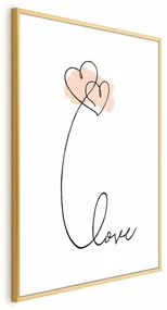 Plakat Połączeni w chmurach 21x30 cm z ramą złotą z marginesem ARTGEIST B