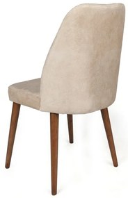 Zestaw krzeseł do jadalni Alfa Cream and Walnut, 4szt.