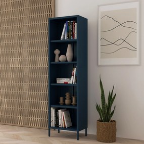 Regał na książki MARIO, 500 x 1800 x 350 mm, Modern: granatowy
