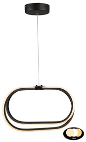 Czarna metalowa lampa wisząca LED ø 42 cm Loca – Squid Lighting