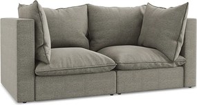 Modułowa sofa 2-osobowa - z tkaniny bouclé - szary - MANAO