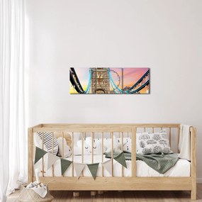 Obraz - Tower Bridge (z zegarem) (90x30 cm)