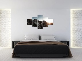 Obraz skalistego pasma górskiego (125x70 cm)