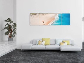 Obraz - Bieg na plaży (170x50 cm)