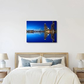 Zdjęcie - Rotterdam nocą (70x50 cm)
