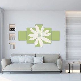 Obraz - Hipisi, zielone kwiaty N⁰2 (125x70 cm)
