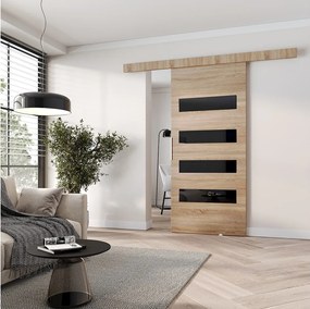 MINIO go for it, Drzwi przesuwne wewnętrzne CLEAN F 96 cm  w kolorze dąb sonoma