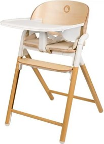 Lionelo - Dziecięce krzesełko do karmienia 3w1 CELIA Białe Naturalne Drewno