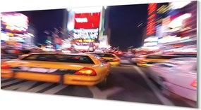 Szklany Panel Samochód w Blasku Miejskich Świateł