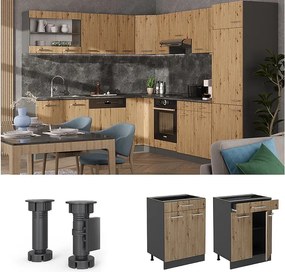 Szafka dolna do kuchni dąb rzemieślniczy 60x60x81.6 r-line