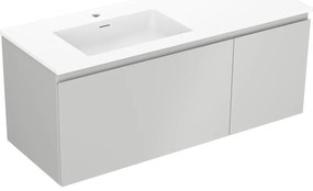 Mexen Orio szafka łazienkowa 120 cm z umywalką Otis lewą, 1S, 1D, szara mat/biała mat - 91A13-12047-3-BBFF62-W18L01