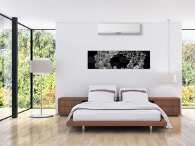 Obraz - czarno - białe szachy (170x50 cm)