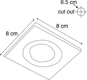 Inteligentny reflektor wpuszczany czarny kwadratowy IP44 z Wifi GU10 - Xena
