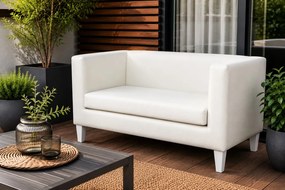Sofa Monaco : Kolor nogi - Biała, Kolor tkaniny - EKO-SKÓRA - 10D, Typ tkaniny - Eko-skóra , Wysokość nogi - 15 cm