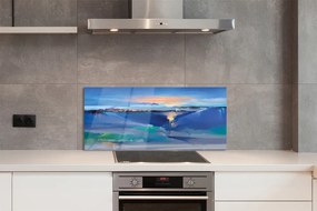 Szklany Panel Chmury nad Koronami Drzew