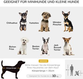 Outsunny Wózek dla Psa Składany Szary z Osłoną Przeciwdeszczową | Aosom PL