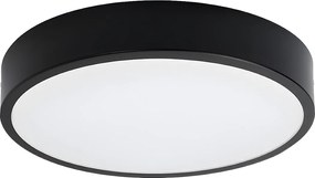 Plafony Minimalistyczny Onyx, Aluminium - 1 Źródło - L.40 X H.6 Cm - Czarny