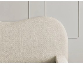 Beżowe tapicerowane łóżko dwuosobowe ze schowkiem i stelażem 140x190 cm Orlane – Bobochic Paris