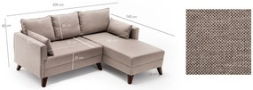 Narożna sofa rozkładana Bella Corner Right 2 Cream