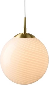 Halo Design 748341 - Lampa wisząca na przewodzie CANDY 1xE27/25W/230V śr. 20 cm kremowy/mosiądz