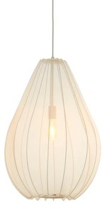 Beżowa lampa wisząca z tekstylnym kloszem ø 50 cm Itela – Light &amp; Living