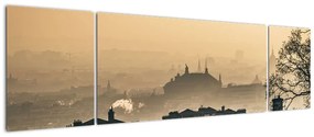 Obraz - Miasto pod mgłą (170x50 cm)