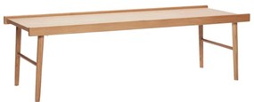 Stolik z drewna dębowego Hübsch Stream, 137x50 cm