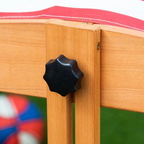 Outsunny Piaskownica drewniana z regulowanym dachem dla dzieci 3-7 lat 107 5x107 5x110 cm żółta | Aosom PL