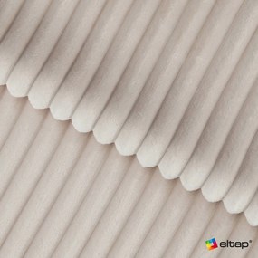 Beżowa sztruksowa rozkładana sofa 256 cm Cotonn – ELTAP