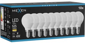 Mexen Nova 10x żarówka LED E14, G45, 5W, Ciepła - 3000K, 525 lm - L101-E14-0530-01x10