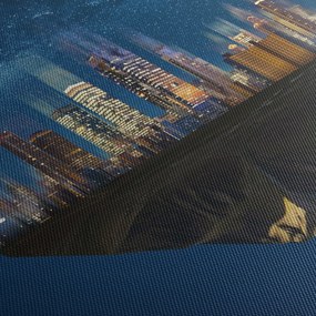 Obraz - Wielkie miasto unoszące się w kosmosie (125x70 cm)