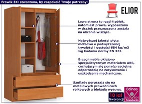 Klasyczna szafa na ubrania olcha - Hino 3X