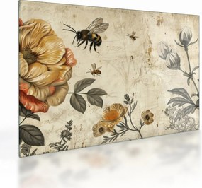 Obraz na szkle - Bee Meadow (70x50 cm)