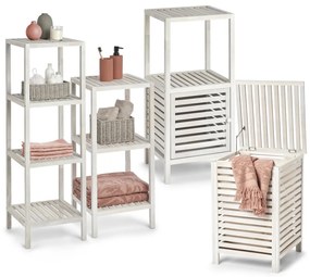 Regał łazienkowy 4 poziomy, drewniany, ZELLER