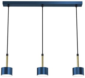 Niebiesko-złota lampa wisząca do salonu - N024 B5-Z52