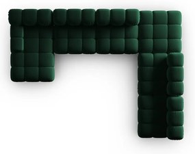 Zielona aksamitna sofa 379 cm Bellis – Micadoni Home